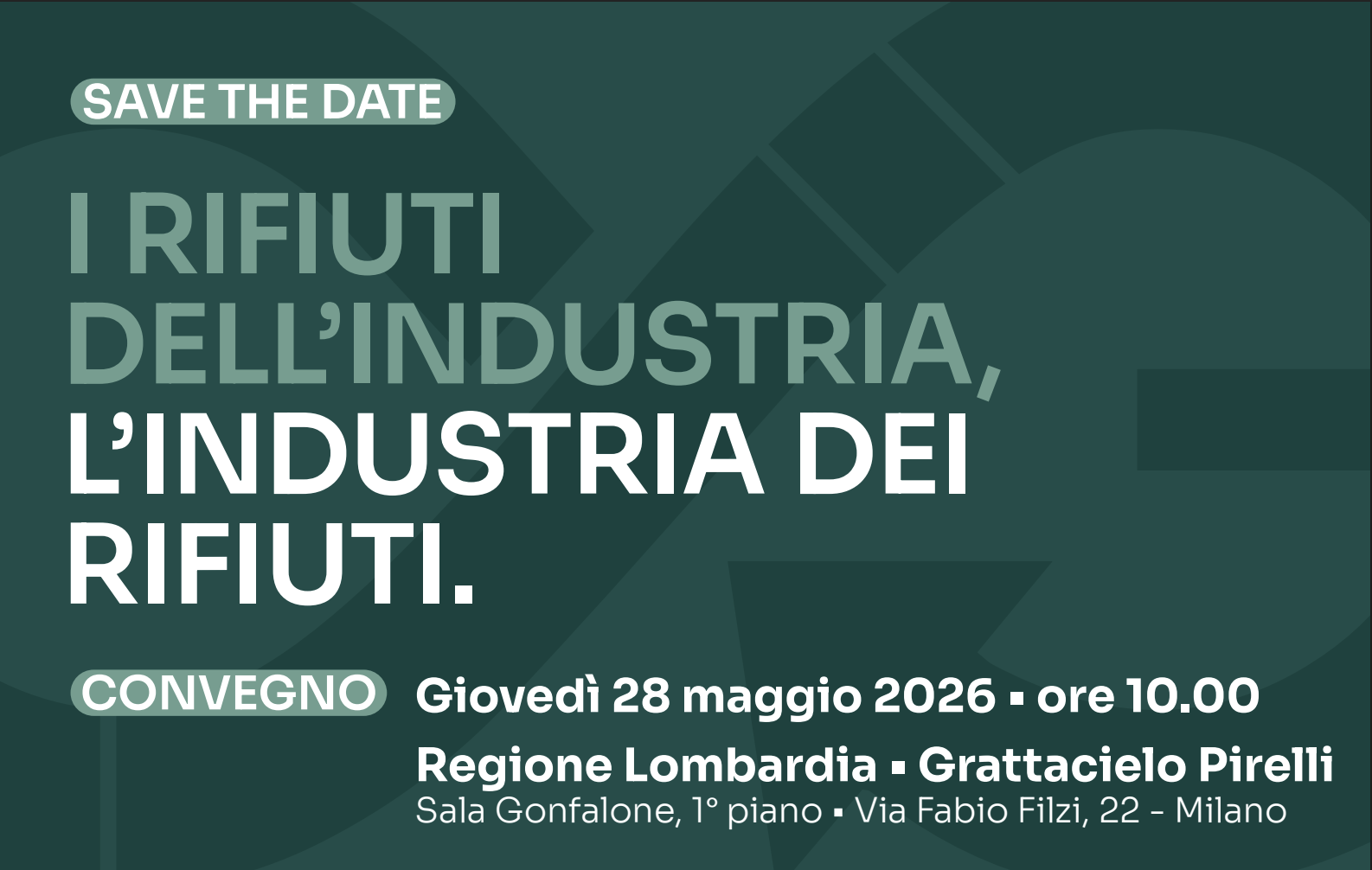 Save the date: Convegno